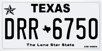 TX license plate DRR6750