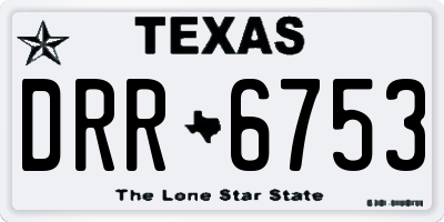 TX license plate DRR6753