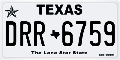 TX license plate DRR6759