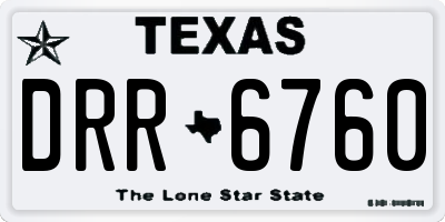 TX license plate DRR6760
