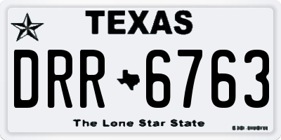 TX license plate DRR6763