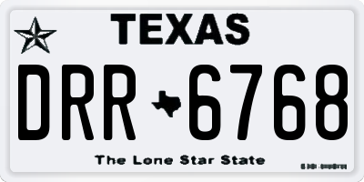 TX license plate DRR6768