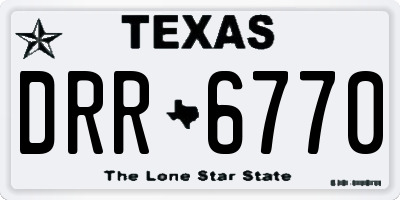 TX license plate DRR6770