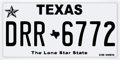 TX license plate DRR6772