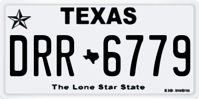 TX license plate DRR6779