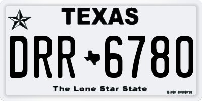 TX license plate DRR6780