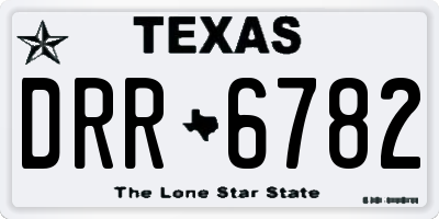 TX license plate DRR6782
