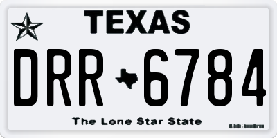 TX license plate DRR6784