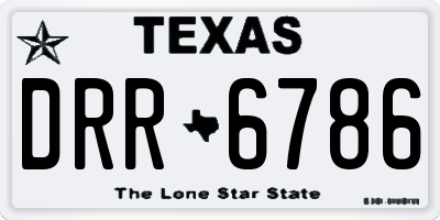 TX license plate DRR6786