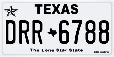 TX license plate DRR6788