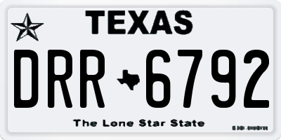 TX license plate DRR6792