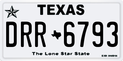 TX license plate DRR6793