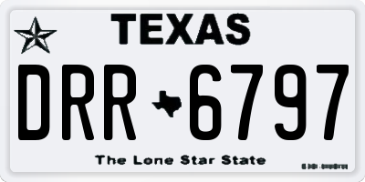 TX license plate DRR6797