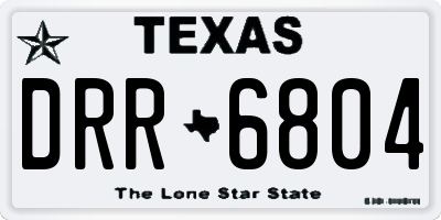 TX license plate DRR6804