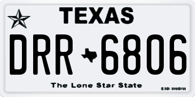 TX license plate DRR6806