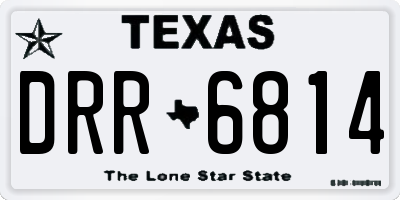 TX license plate DRR6814