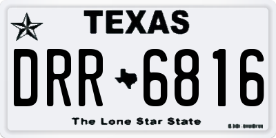 TX license plate DRR6816