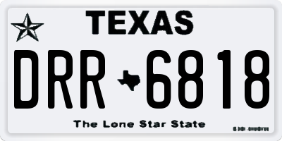 TX license plate DRR6818