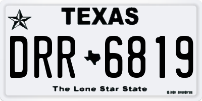 TX license plate DRR6819