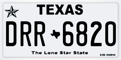 TX license plate DRR6820