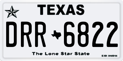 TX license plate DRR6822