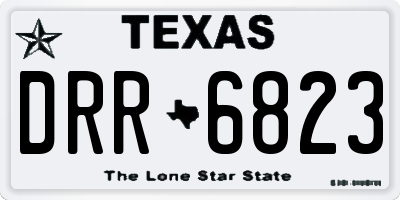 TX license plate DRR6823