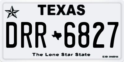 TX license plate DRR6827