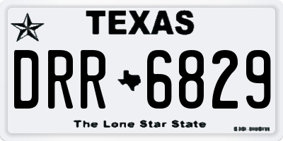 TX license plate DRR6829