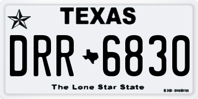 TX license plate DRR6830
