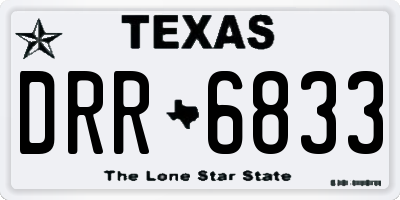 TX license plate DRR6833