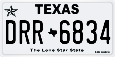 TX license plate DRR6834
