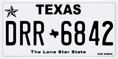 TX license plate DRR6842