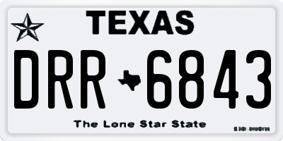 TX license plate DRR6843