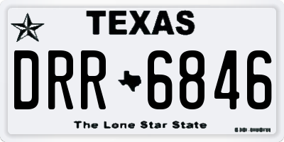TX license plate DRR6846