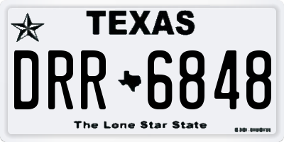 TX license plate DRR6848