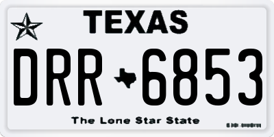 TX license plate DRR6853