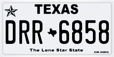 TX license plate DRR6858