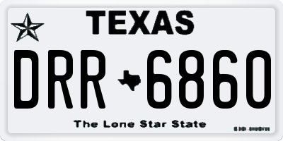 TX license plate DRR6860