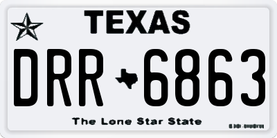 TX license plate DRR6863