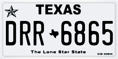 TX license plate DRR6865