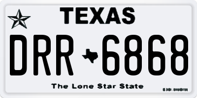 TX license plate DRR6868