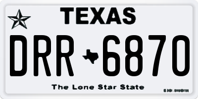 TX license plate DRR6870