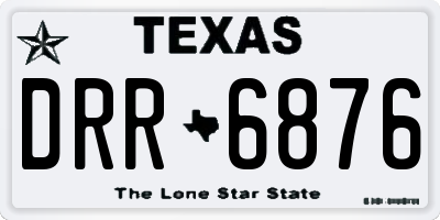 TX license plate DRR6876