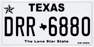 TX license plate DRR6880