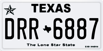 TX license plate DRR6887