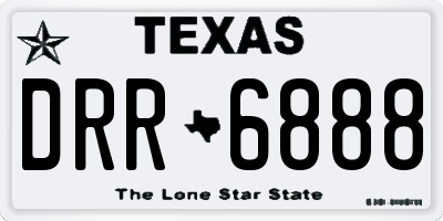 TX license plate DRR6888