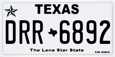 TX license plate DRR6892