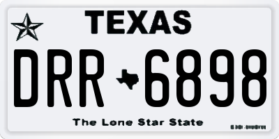 TX license plate DRR6898