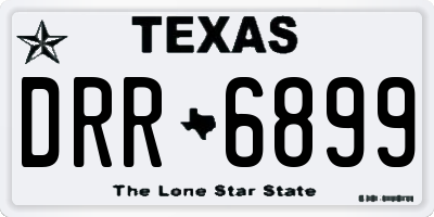 TX license plate DRR6899