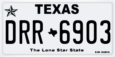 TX license plate DRR6903